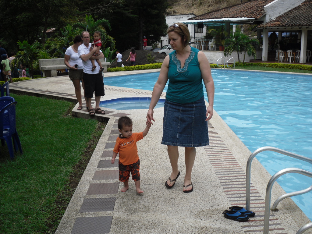 Mommy & Cameron by the Pool
