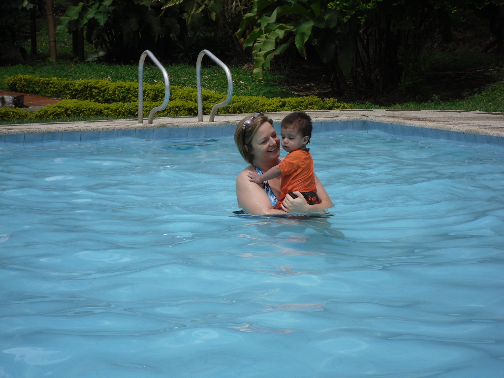 Mommy & Cameron in the Pool